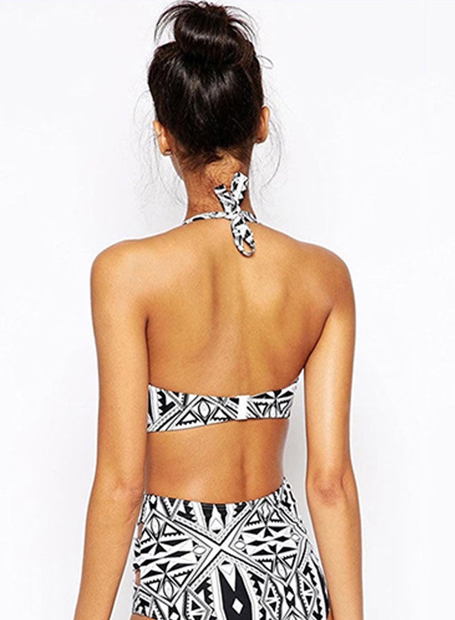 Bandage Bikini Set White/Black - Image 2