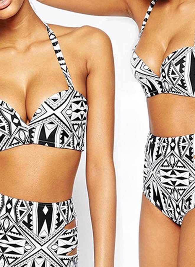 Bandage Bikini Set White/Black - Image 3