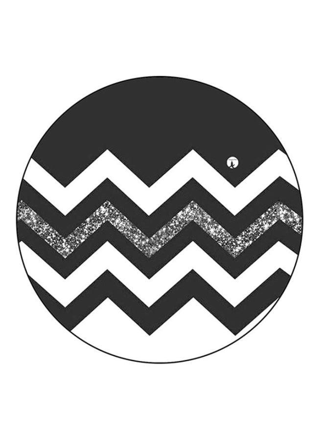 BP Printed Round Mouse Pad Black/White