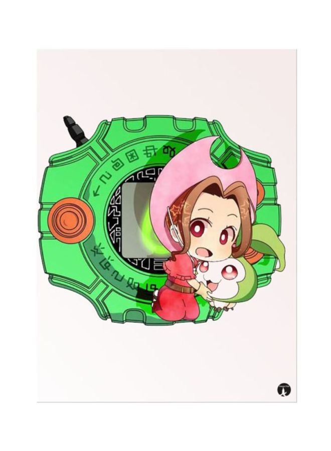 BP The Anime Digimon Mouse Pad Pink/Green/White