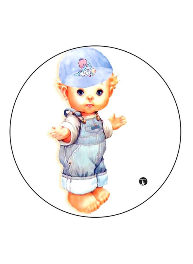 BP A Boy Printed Mouse Pad White/Brown/Blue