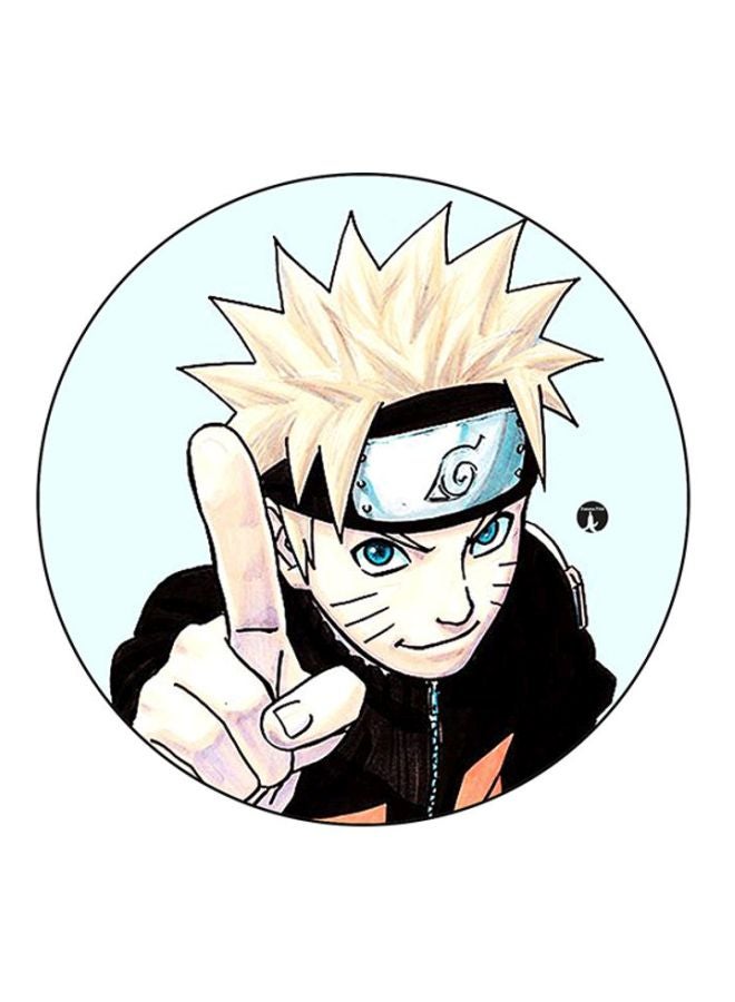 BP The Anime Naruto Printed Round Mouse Pad Blue/Black/White