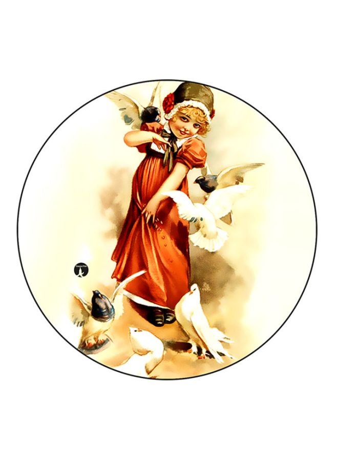 BP Vintage Art Mouse Pad Beige/Red/White