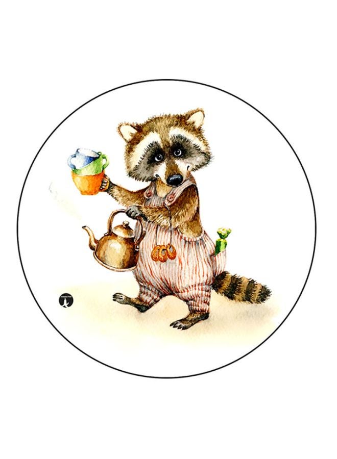 BP A Raccoon Mouse Pad White/Brown/Beige