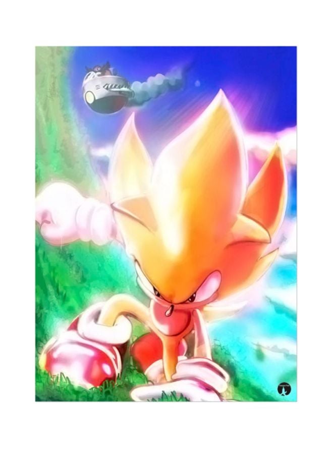 BP The Video Game Sonic Mouse Pad Green/Orange/Blue