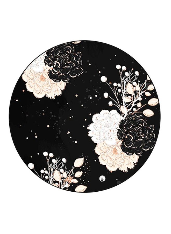 BP Flowers Printed Mouse Pad Black/Off White