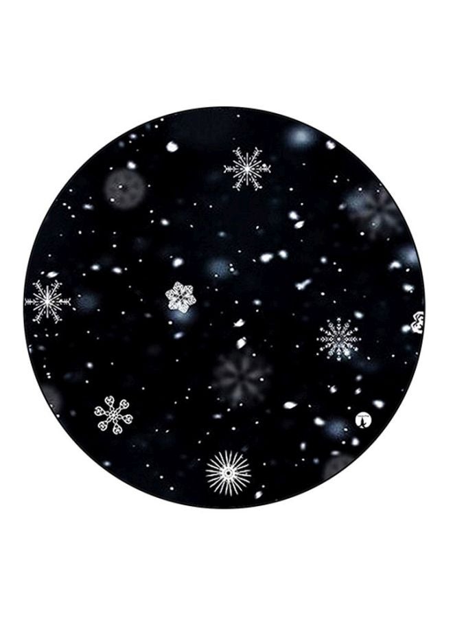 BP Snow Printed Round Mouse Pad Black/White/Blue