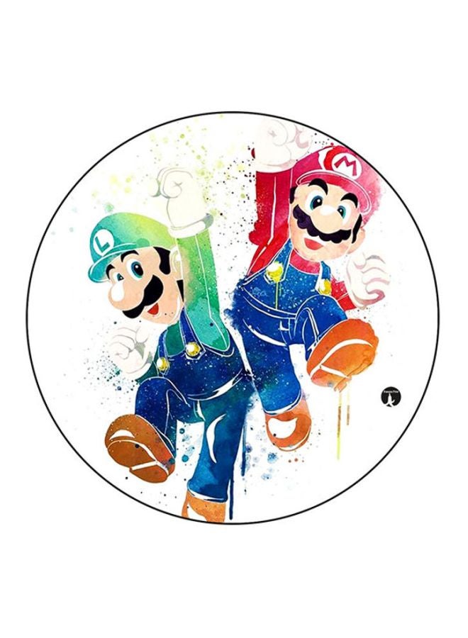 Printed Mouse Pad White/Blue/Green