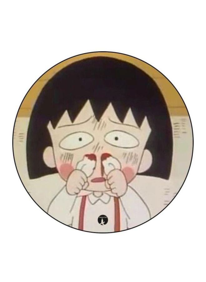 BP Chibi Maruko Chan Printed Mousepad Beige/Black/White