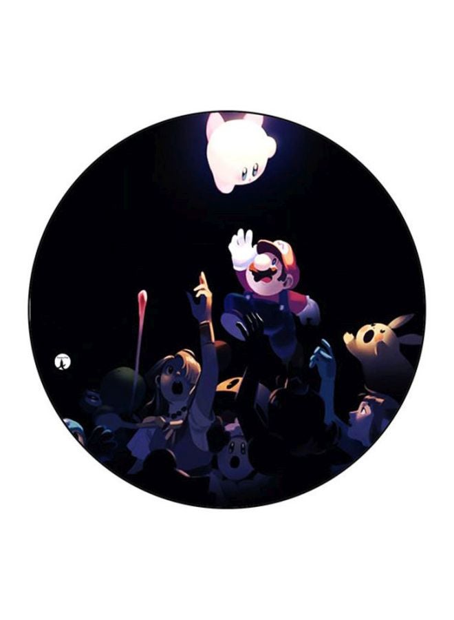 BP Printed Round Mouse Pad Black/Blue/Red