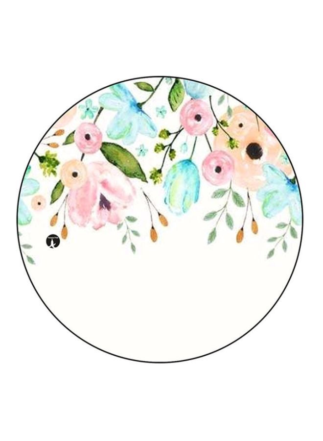 BP Flowers Printed Mouse Pad White/Blue/Pink