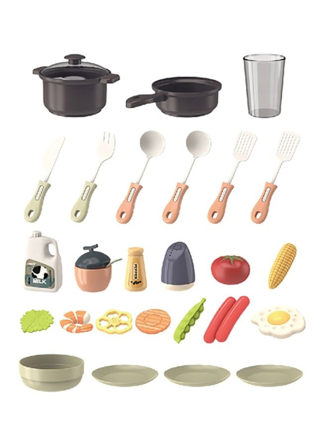 فاميلي سنتر مجموعة اللعب التظاهري مطبخ فاشن كيتشن مزودة بأضواء وأصوات من 29 قطعة طراز 196-195 62x45x21.5سم - Image 3