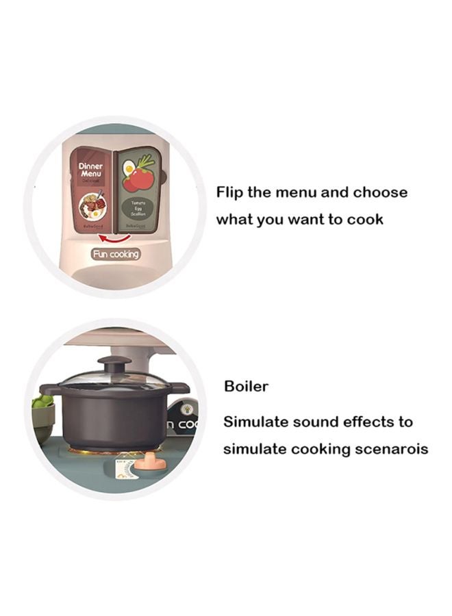 فاميلي سنتر مجموعة اللعب التظاهري مطبخ فاشن كيتشن مزودة بأضواء وأصوات من 29 قطعة طراز 196-195 62x45x21.5سم - Image 4