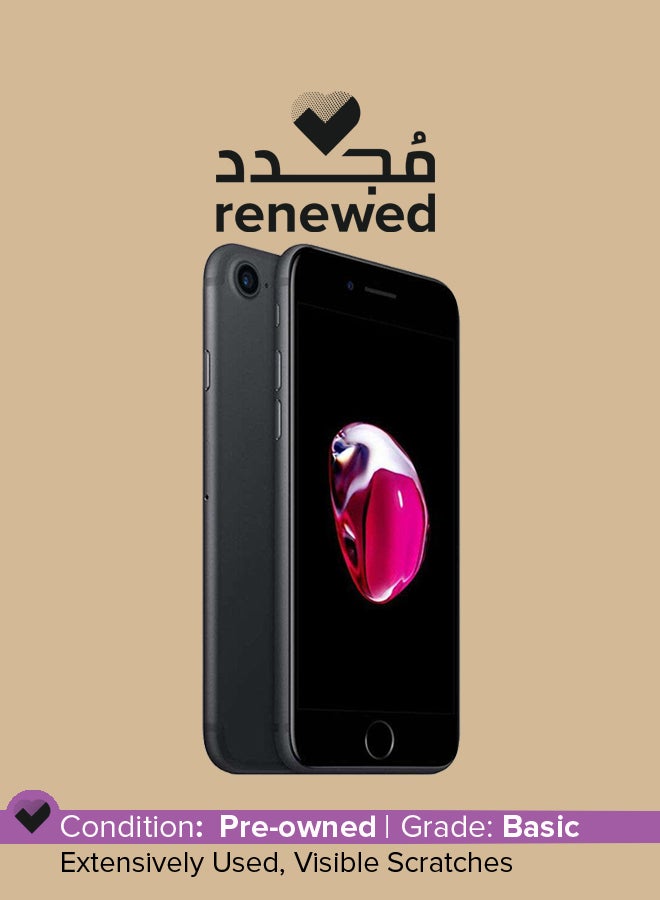 ابل  مُجدد - آيفون 7 سعة 32 جيجابايت مع تطبيق فيس تايم يدعم 4G LTE أسود - Image 1
