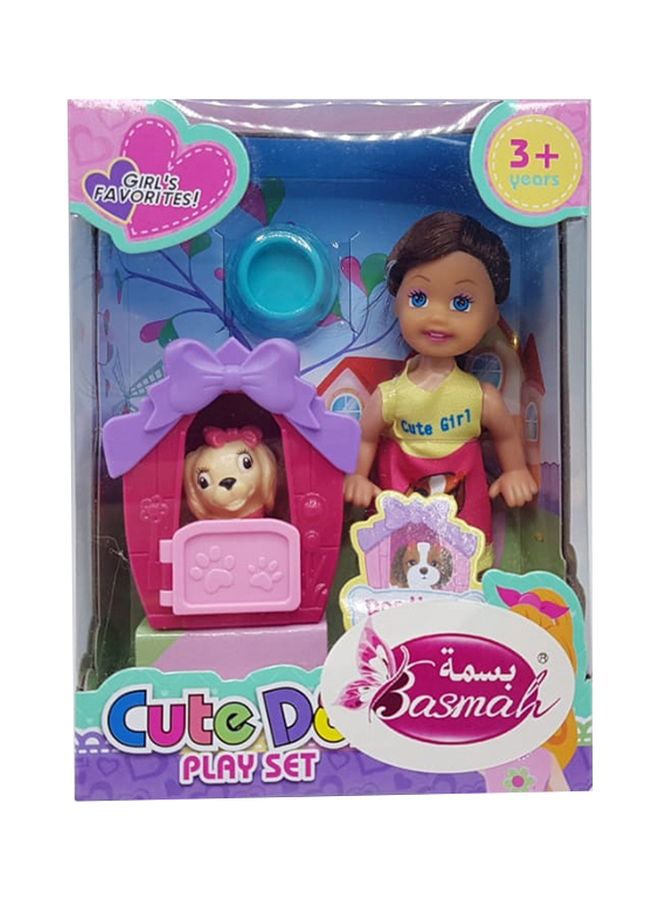 Basmah Cute Doll Dog House Playset 12cm - Image 2