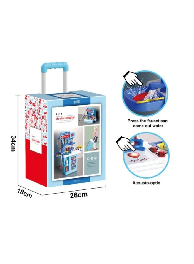 BOWA 4-In-1 Mobile Hospital Playset 49x62x24cm - Image 3
