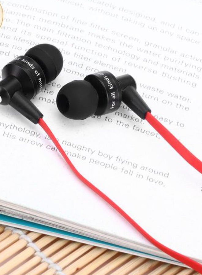 Awei Wired Stereo In-Ear Earphones Black/Red - Image 3