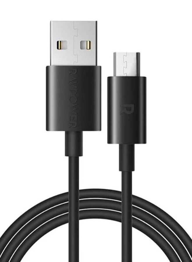RAVPOWER USB-A To Micro USB Data Sync And Charging Cable Black  - Image 1