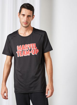 Marvel team Up Print T-Shirt Black - v1606245504/N40622954V_1
