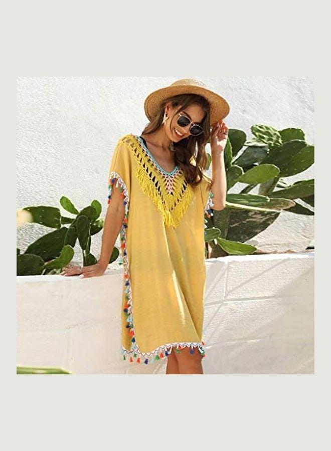 Generic - Women Bikini Swimsuit Swimwear Crochet Smock Beach Cover Up multicolour - Image 1