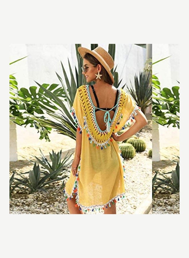 Generic - Women Bikini Swimsuit Swimwear Crochet Smock Beach Cover Up multicolour - Image 1