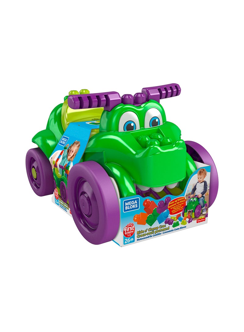Mega Bloks GFG22 26-Piece Ride N' Chomp Croc Building Set Upto 12 Months - Image 1