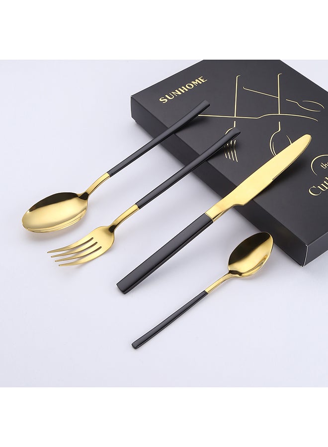 4-Piece Premium Cutlery Set Black/Gold - v1606284818/N38063057A_6