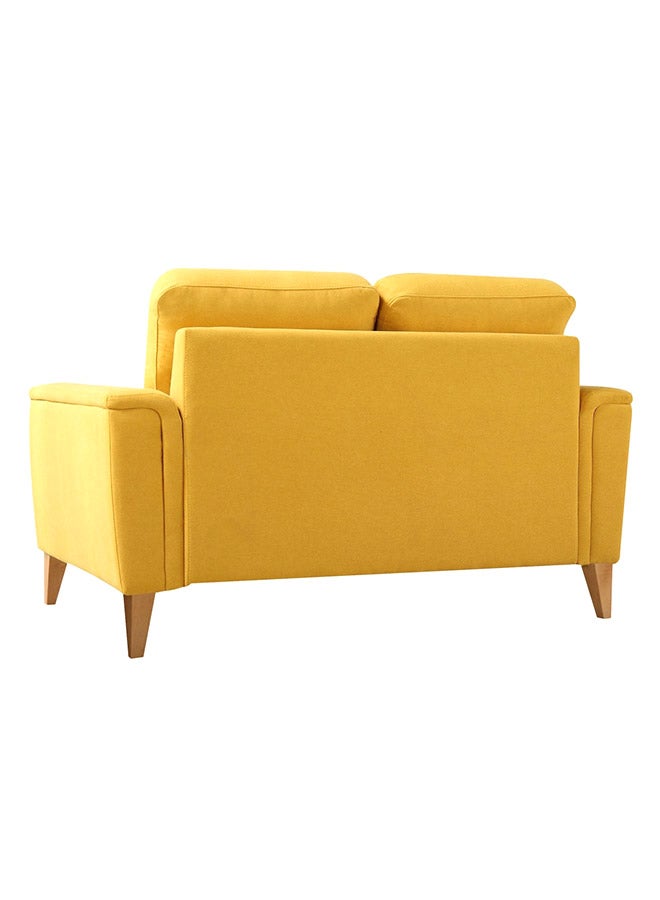 Home Box - Lima 2-Seater Sofa With 2-Cushions Yellow 86x140cm - Image 1