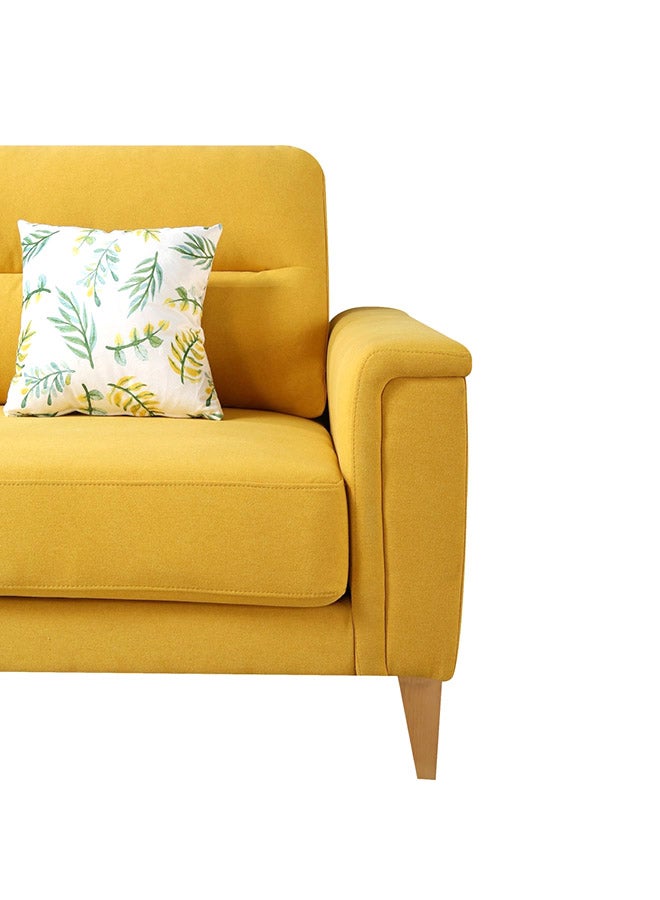 Home Box - Lima 2-Seater Sofa With 2-Cushions Yellow 86x140cm - Image 1