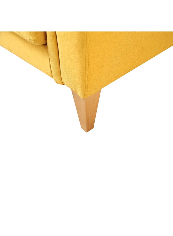 Home Box - Lima 2-Seater Sofa With 2-Cushions Yellow 86x140cm - Image 1