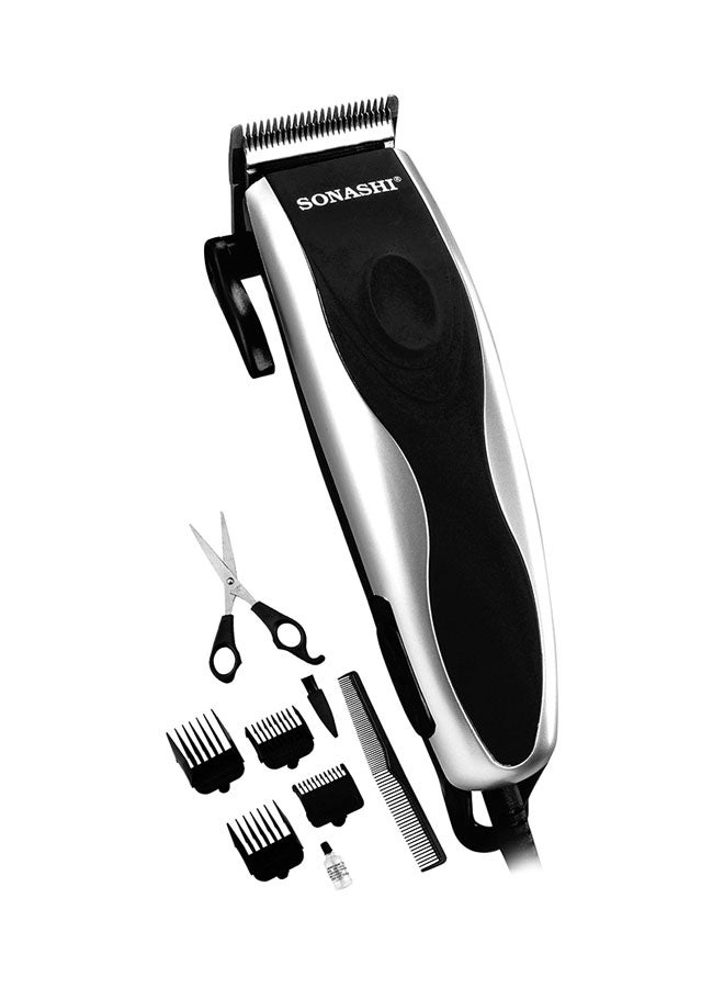 SONASHI - Powerful Hair Clipper with Precision Cutting Blade | Magnetic Motor for Perfect Results | Box Includes 4 Length Limit Combs | Men's Hair Clipper 9W Silver/Black Silver/Black - Image 1