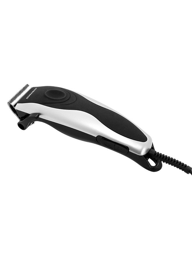 SONASHI - Powerful Hair Clipper with Precision Cutting Blade | Magnetic Motor for Perfect Results | Box Includes 4 Length Limit Combs | Men's Hair Clipper 9W Silver/Black Silver/Black - Image 1