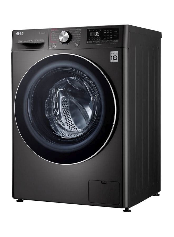 إل جي غسالة تحميل أمامي سعة 10.5 كجم F4V9RCP2E أسود ستيل - Image 5