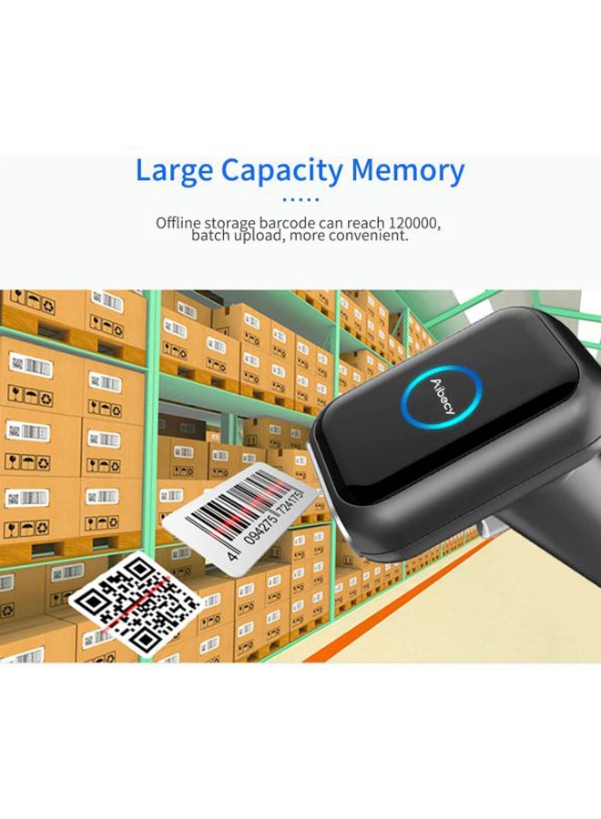 Aibecy - Wireless High Speed Barcode Scanner Black - Image 1