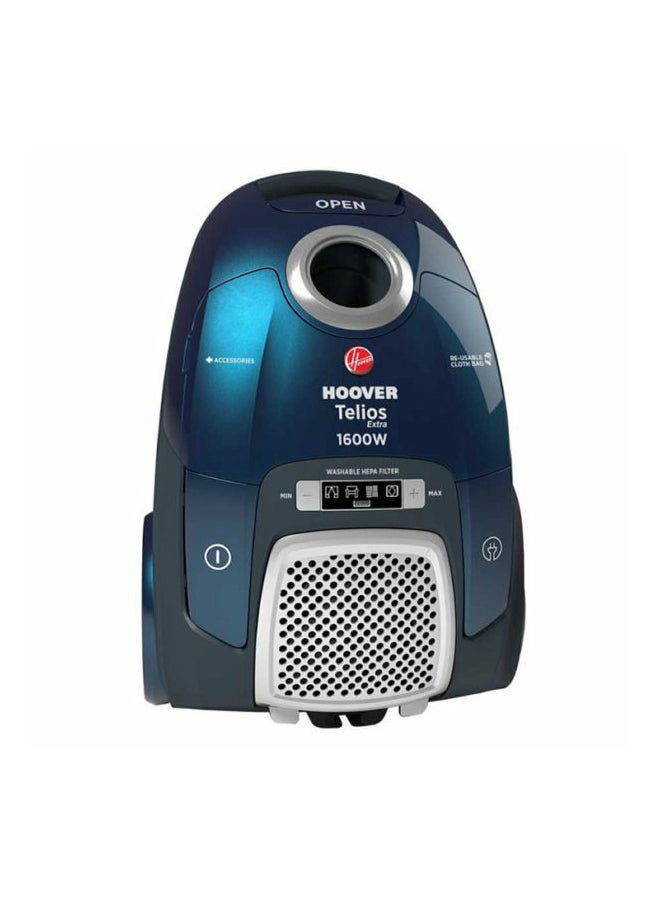 هوفر مكنسة كهربائية بفلتر هيبا بقدرة 1600 وات 1600 W TX1600 020 أزرق داكن/ رمادي/ فضي
