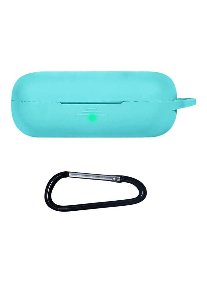 S-Color Full Protection  Protective Case For Huawei Freebuds 3i  With Carabiner Mint Green - Image 1