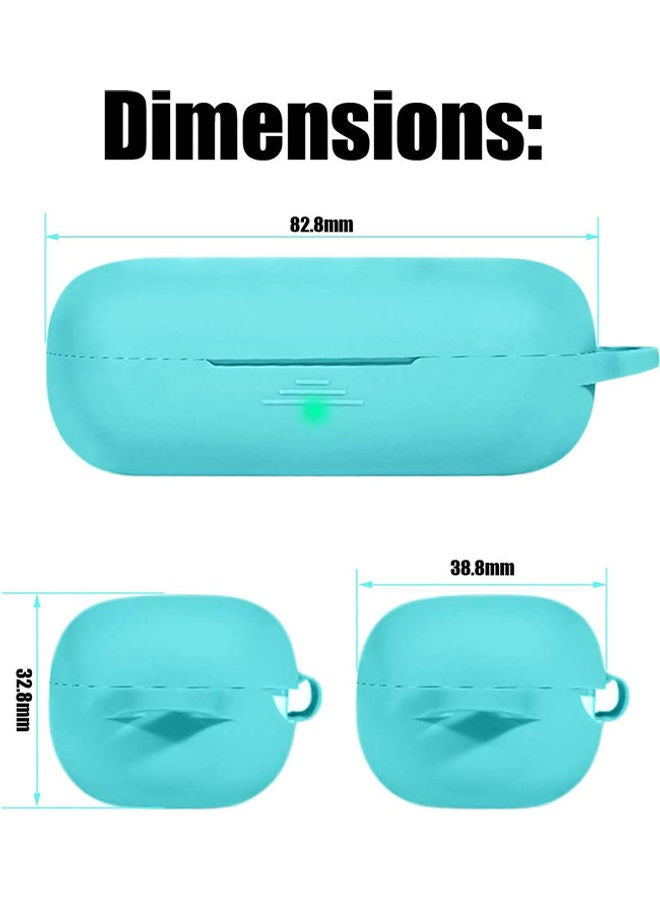 S-Color Full Protection  Protective Case For Huawei Freebuds 3i  With Carabiner Mint Green - Image 5