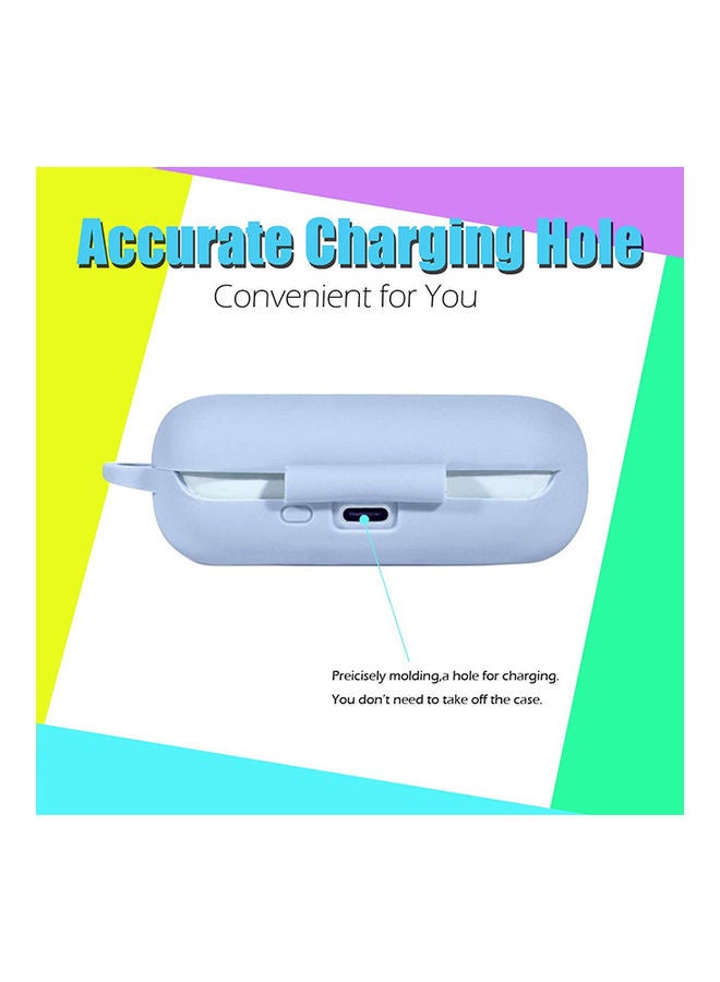 S-Color Full Protection  Protective Case For Huawei Freebuds 3i  With Carabiner Lavender Grey - Image 3