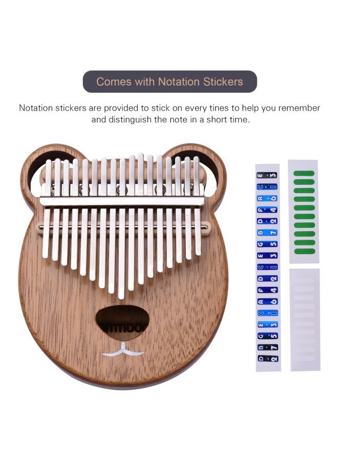 17-Key Cartoon Shaped Portable Thumb Piano With Accessories Kit