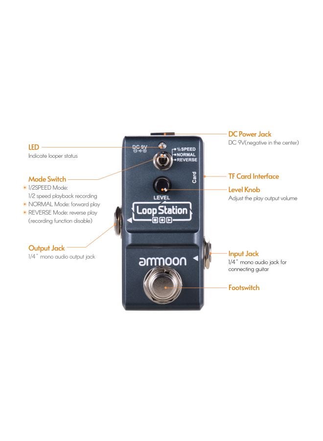 ammoon - Nano Loop Electric Guitar Effect Pedal Looper True Bypass - Image 1