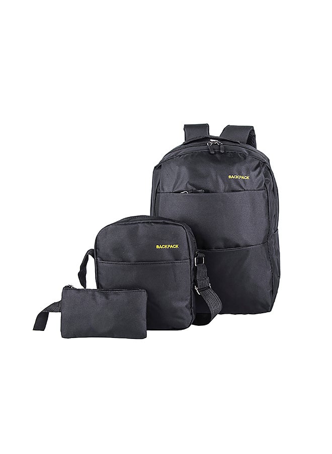 3 Piece Multifunctional Bags Set Black  - Image 1
