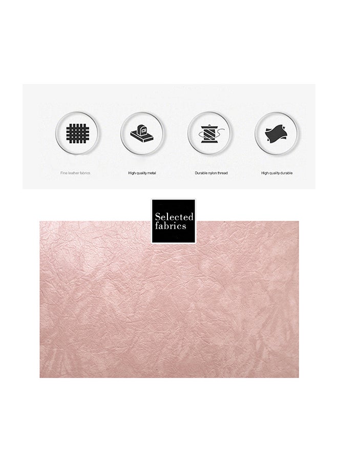 5 Piece Crocodile Skin Textured Composite Bag Set Pink  - Image 3