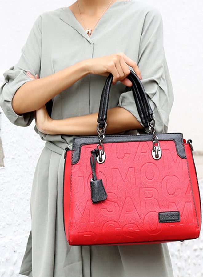 2 Piece Fashion Trend Large Capacity Shoulder Bag Red  - Image 3