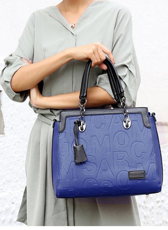 2 Piece Fashion Trend Large Capacity Shoulder Bag Blue  - Image 4