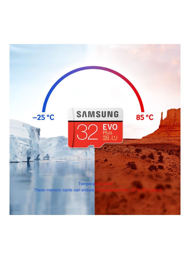 Samsung - Samsung Memory EVO 32GB Plus MicroSDHC (U1) Class 10 TF multicolour - Image 1