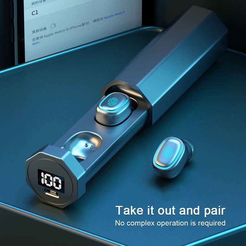 Generic - True Wireless Bluetooth 5.0 TWS Headphone Blue - Image 1