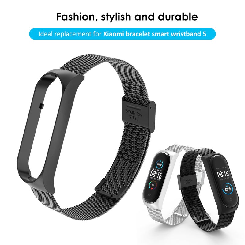 Generic - Double Elastic Buckle Stainless Steel Smartwatch Replacement Bracelet - Image 1