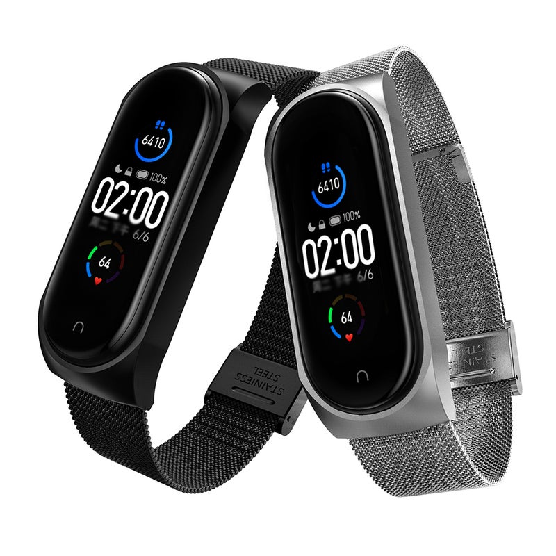 Generic - Double Elastic Buckle Stainless Steel Smartwatch Replacement Bracelet - Image 1
