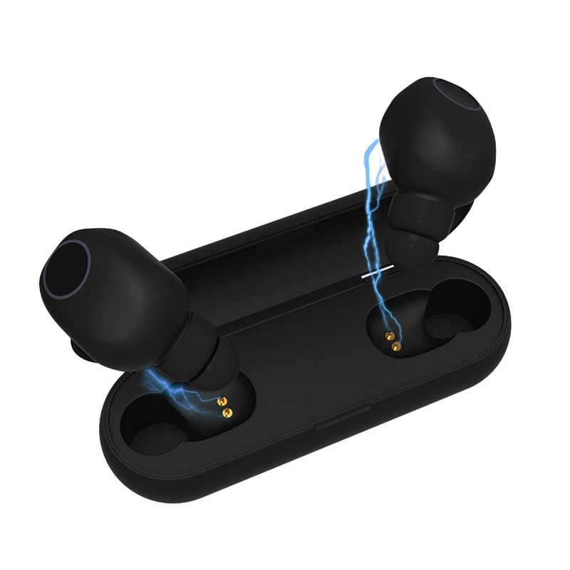 Generic - Q1 TWS Bluetooth 5.0 True Wireless In-ear Music IPX4 Waterproof Sports Earbuds With Mic & Charging Case black - Image 1