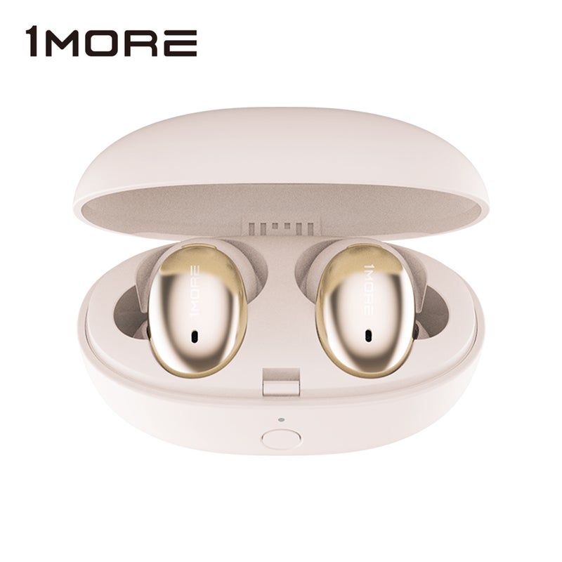 1MORE - E1026BT-I Bluetooth 5.0 True Wireless TWS Earbuds With Mic & Charging Box Gold - Image 1